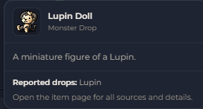 Lupin Doll | Global > Global MapleStory Classic World