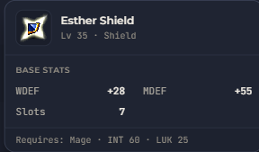 Esther Shield | Global > Global MapleStory Classic World