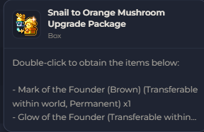 Snail to Orange Mushroom Upgrade Package | Global > Global MapleStory Classic World