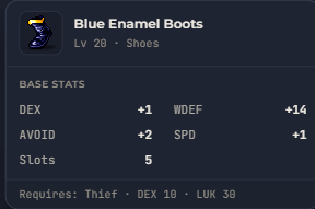 Blue Enamel Boots | Global > Global MapleStory Classic World
