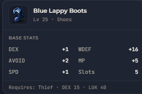 Blue Lappy Boots | Global > Global MapleStory Classic World