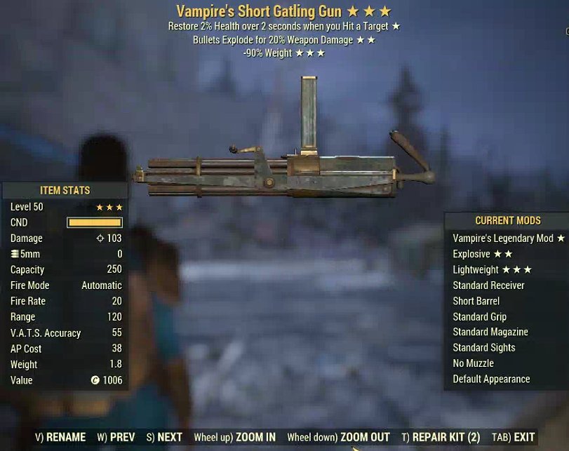 Vampire's Short Gatling Gun (2024) | PS
