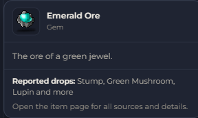 Emerald Ore | Global > Global MapleStory Classic World