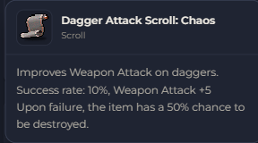 Dagger Attack Scroll Chaos | Global > Global MapleStory Classic World