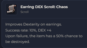 Earring DEX Scroll Chaos | Global > Global MapleStory Classic World