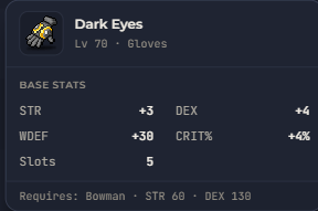 Dark Eyes | Global > Global MapleStory Classic World