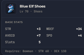 Blue Elf Shoes | Global > Global MapleStory Classic World
