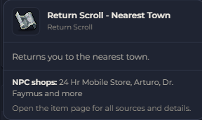Return Scroll - Nearest Town | Global > Global MapleStory Classic World
