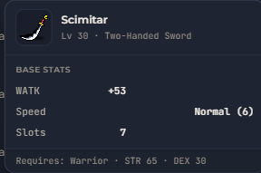 Scimitar | Global > Global MapleStory Classic World