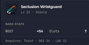 Seclusion Wristguard | Global > Global MapleStory Classic World