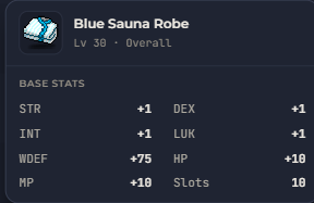 Blue Sauna Robe (Male only) | Global > Global MapleStory Classic World