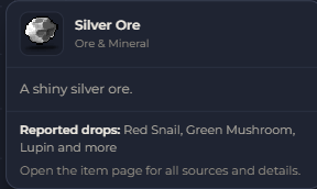 Silver Ore | Global > Global MapleStory Classic World