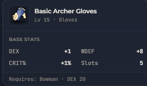 Basic Archer Gloves | Global > Global MapleStory Classic World