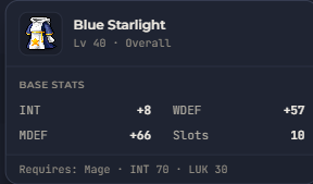 Blue Starlight (Male only) | Global > Global MapleStory Classic World