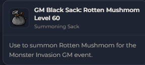 GM Black Sack Rotten Mushmom Level 60 | Global > Global MapleStory Classic World