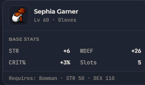 Sephia Garner | Global > Global MapleStory Classic World
