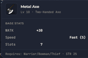 Metal Axe | Global > Global MapleStory Classic World