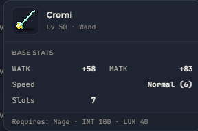 Cromi | Global > Global MapleStory Classic World
