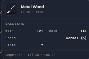 Metal Wand | Global > Global MapleStory Classic World