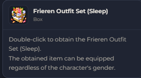 Frieren Outfit Set (Sleep) | Global > Global MapleStory Classic World