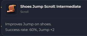 Shoes Jump Scroll Intermediate | Global > Global MapleStory Classic World