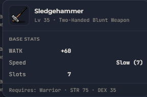 Sledgehammer | Global > Global MapleStory Classic World