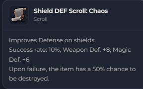 Shield DEF Scroll Chaos | Global > Global MapleStory Classic World