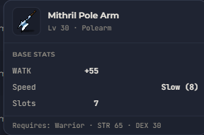 Mithril Pole Arm | Global > Global MapleStory Classic World