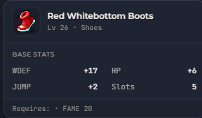 Red Whitebottom Boots | Global > Global MapleStory Classic World