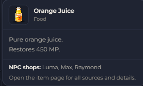 Orange Juice | Global > Global MapleStory Classic World