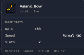 Asianic Bow | Global > Global MapleStory Classic World