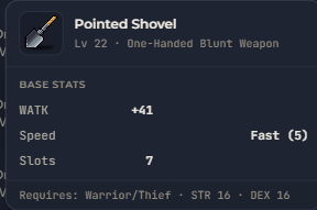 Pointed Shovel | Global > Global MapleStory Classic World