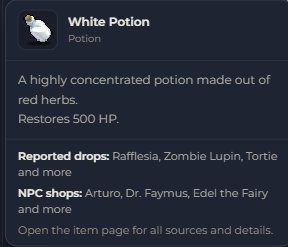 White Potion | Global > Global MapleStory Classic World