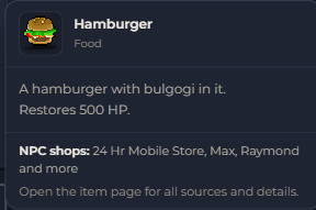 Hamburger | Global > Global MapleStory Classic World