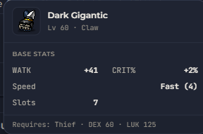 Dark Gigantic | Global > Global MapleStory Classic World