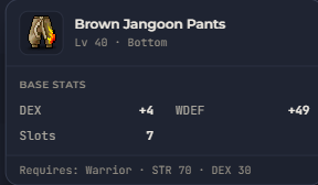 Brown Jangoon Pants (Male only) | Global > Global MapleStory Classic World