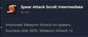 Spear Attack Scroll Intermediate | Global > Global MapleStory Classic World