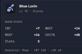 Blue Lorin | Global > Global MapleStory Classic World