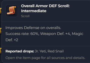 Overall Armor DEF Scroll Intermediate | Global > Global MapleStory Classic World