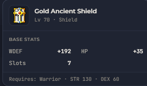 Gold Ancient Shield | Global > Global MapleStory Classic World
