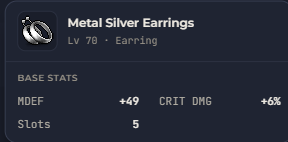 Metal Silver Earrings | Global > Global MapleStory Classic World