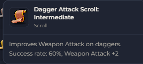 Dagger Attack Scroll Intermediate | Global > Global MapleStory Classic World