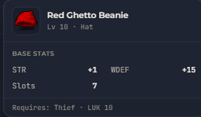 Red Ghetto Beanie | Global > Global MapleStory Classic World