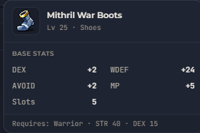 Mithril War Boots | Global > Global MapleStory Classic World