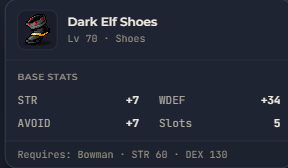 Dark Elf Shoes | Global > Global MapleStory Classic World