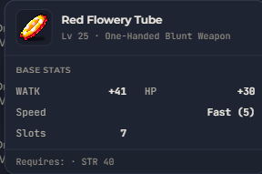 Red Flowery Tube | Global > Global MapleStory Classic World