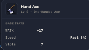 Hand Axe | Global > Global MapleStory Classic World