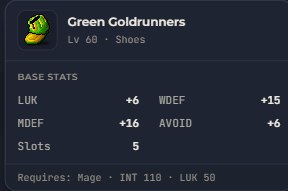 Green Goldrunners | Global > Global MapleStory Classic World