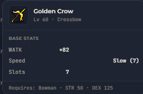 Golden Crow | Global > Global MapleStory Classic World