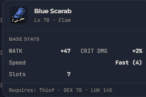 Blue Scarab | Global > Global MapleStory Classic World